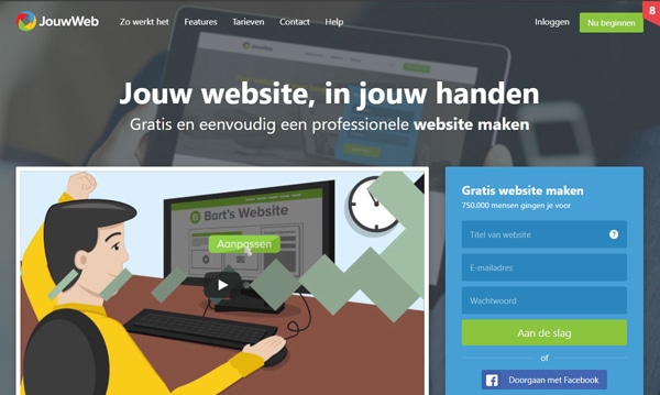 gratis website maken met eigen domeinnaam