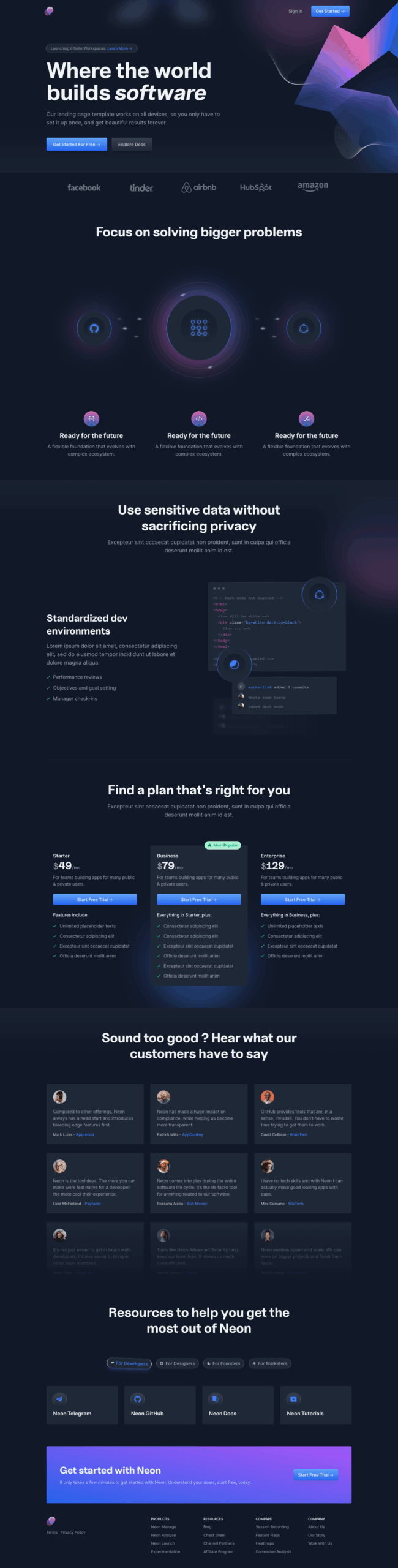 neon webdesign